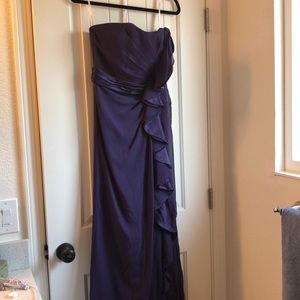 David’s bridal dark purple full length dress